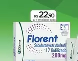 Oferta de Florent - Saccharomyces Boulardii 17 Liofilizado por R$22,9 em Drogal