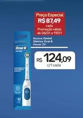 Oferta de Oral-B - Escova Dental Elétrica Power 3V por R$124,09 em Drogal