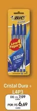 Oferta de Bic - Cristal Dura+L4P3 por R$6,69 em Drogal