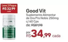 Oferta de Goodvit - Suplemento Alimentar De Ora Pro Nobis por R$34,99 em Drogal