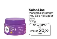 Oferta de Salon Line - Máscara Hidratante Meu Liso Matizador Loiro por R$20,99 em Drogal