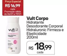 Oferta de Vult - Corpo Hidratante Desodorante Corporal Hidraluronic Firmeza E Elasticidade por R$18,99 em Drogal