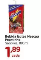 Oferta de Nescau - Bebida Láctea Prontinho por R$1,89 em Carrefour