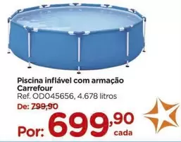 Oferta de Carrefour - Piscina Inflável Com Armação por R$699,9 em Carrefour