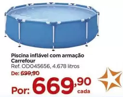 Oferta de Carrefour - Piscina Inflável Com Armação por R$669,9 em Carrefour