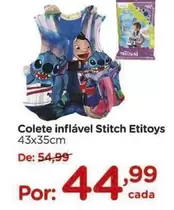 Oferta de Colete Inflável Stitch Etitoys por R$44,99 em Carrefour