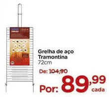 Oferta de De   - Grelha De Aço Tramontina por R$89,99 em Carrefour