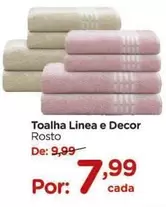 Oferta de Decor - Toalha Linea E por R$7,99 em Carrefour