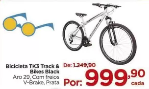 Oferta de Bicicleta Tk3 Track & Bikes Black por R$999,9 em Carrefour