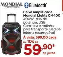 Oferta de Mondial - Caixa Amplificada Lights CM400 por R$599 em Carrefour