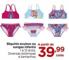 Oferta de De   - Biquínis Avulsos Ou Sungas Infantis por R$39,99 em Carrefour