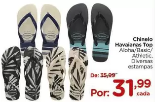 Oferta de Havaianas - Chinelo Top por R$31,99 em Carrefour