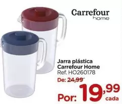 Oferta de Carrefour - Jarra Plástica Home por R$19,99 em Carrefour