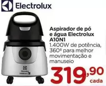 Oferta de Electrolux - Aspirador De Pó E Água A10N1- por R$319,9 em Carrefour