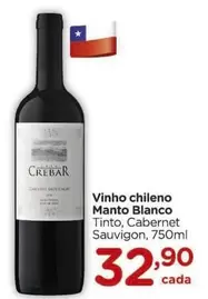 Oferta de Manto Blanco - Vinho Chileno por R$32,9 em Carrefour