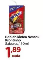 Oferta de Nescau - Bebida Láctea Prontinho por R$1,89 em Carrefour