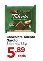 Oferta de Garoto - Chocolate Talento por R$5,89 em Carrefour