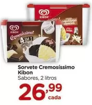 Oferta de Kibon - Sorvete Cremosíssimo por R$26,99 em Carrefour