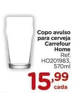 Oferta de Carrefour - Copo Avulso Para Cerveja por R$15,99 em Carrefour