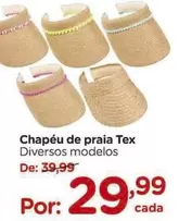 Oferta de De   - Chapéu De Praia por R$29,99 em Carrefour