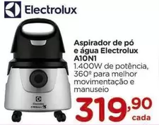 Oferta de Electrolux - Aspirador De Pó E Água A10N1- por R$319,9 em Carrefour