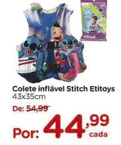 Oferta de Colete Inflável Stitch Etitoys por R$44,99 em Carrefour