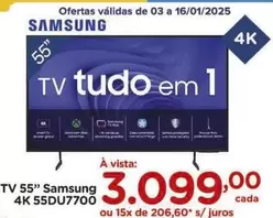 Oferta de De   - Tv 55" 4k 55du7700 por R$3099 em Carrefour