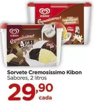 Oferta de Kibon - Sorvete Cremosíssimo por R$29,9 em Carrefour