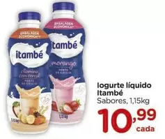 Oferta de Itambé - Logurte Líquido por R$10,99 em Carrefour