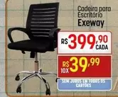 Oferta de Rs - Cadeira Para Escritorio por R$399,9 em Super Muffato