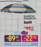 Oferta de Sunfit - Guarda Sol Proteção UV por R$89,99 em Super Muffato