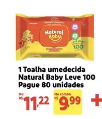 Oferta de Natural Baby - 1 Toalha Umedecida por R$11,22 em Extra