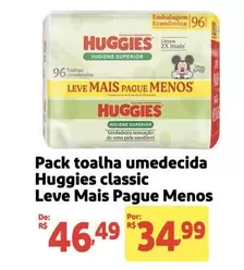 Oferta de Huggies - Pack Toalha Umedecida Classic Leve Mais Pague Menos por R$46,49 em Extra