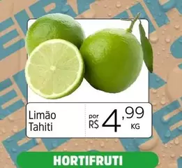 Oferta de Limão Tahiti por R$4,99 em Supermercado Dalben