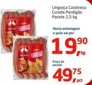 Oferta de Perdigão - Linguiça Calabresa Curada por R$49,75 em Tenda Atacado