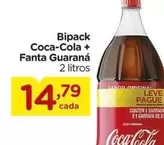 Oferta de Guaraná - Bipack Coca-Cola + Fanta por R$14,79 em Carrefour