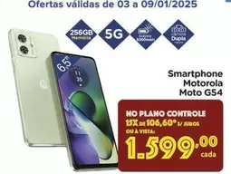 Oferta de De   - Smartphone Moto G54 por R$1599 em Carrefour