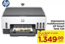 Oferta de HP - Impressora Multifuncional Tank 724 por R$1349 em Carrefour