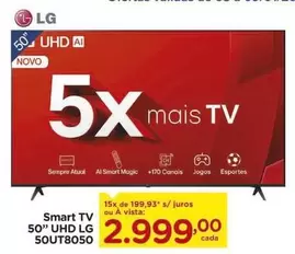 Oferta de LG - Smart Tv 50" UHD 50UT8050 por R$2999 em Carrefour