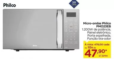 Oferta de Philco - Micro-ondas Pmo2jeeb por R$47,9 em Carrefour