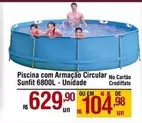 Oferta de Sunfit - Piscina Com Armação Circular No Cartão 6800l por R$629,9 em Max Atacadista