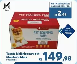 Oferta de Vale - Tapete Higiénico Para Pet por R$149,98 em Sam's Club