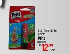 Oferta de Pritt - Cola Colorida Fun Colors por R$12,99 em Super Muffato