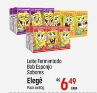 Oferta de Elegê - Leite Fermentado Bob Esponja Sabores por R$6,49 em Super Muffato