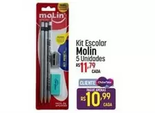 Oferta de Molin - Kit Escolar por R$11,79 em Super Muffato