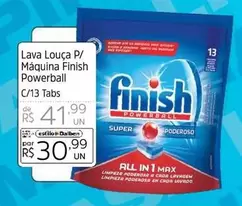 Oferta de Finish - Lava Louça P/Máquina Powerball  por R$41,99 em Supermercado Dalben