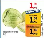 Oferta de Repolho Verde por R$1,99 em Tenda Atacado