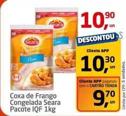 Oferta de Seara - Coxa De Frango Congelada por R$10,9 em Tenda Atacado