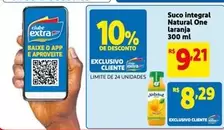 Oferta de Natural one - Suco Integral Laranja por R$9,21 em Mercado Extra