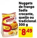 Oferta de Sadia - Nuggets De Frango, Queijo Ou Tradicional por R$8,49 em Mercado Extra